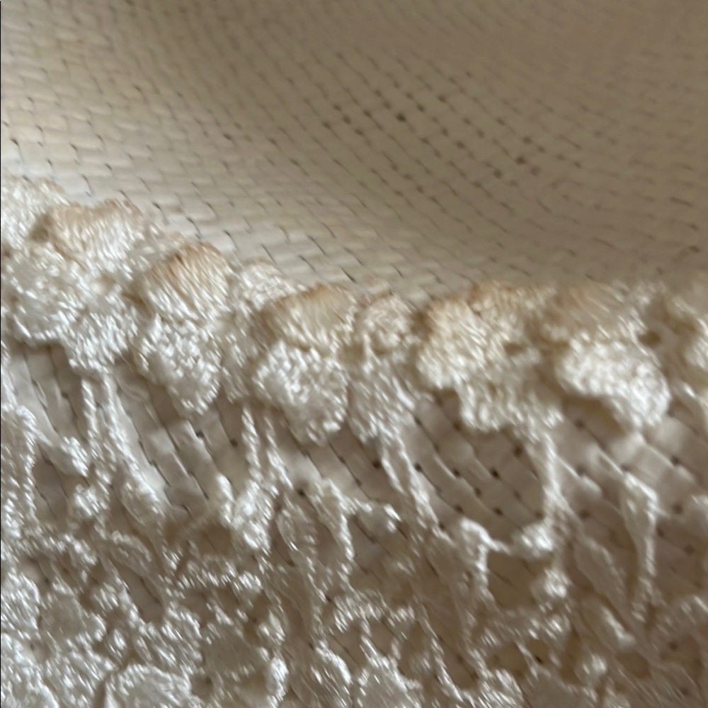 Floral Lace Wide Brim Hat with Bow - Picture 8 of 10